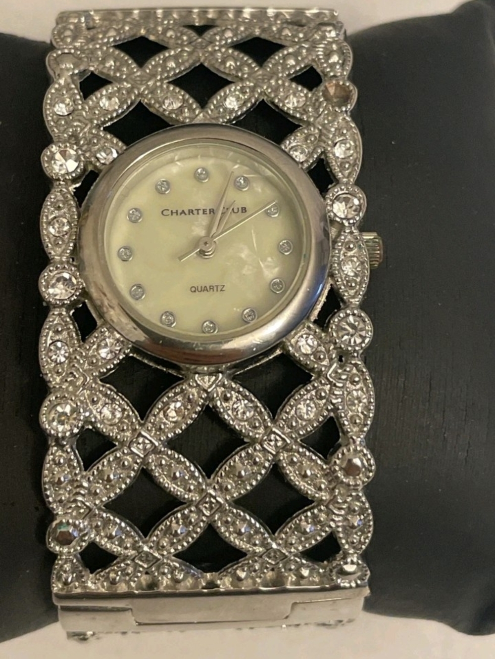 Charter Club Silver Crystal Bracelet Watch✨